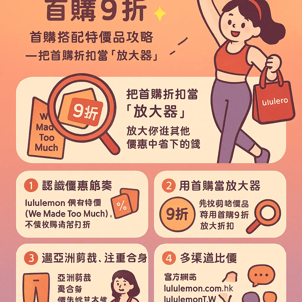Lululemon 首 購 9 折 - 亞洲剪裁